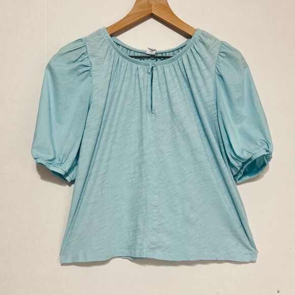 Old Navy Aqua Blue Pullover Blouse   Sz S - Picture 1 of 4